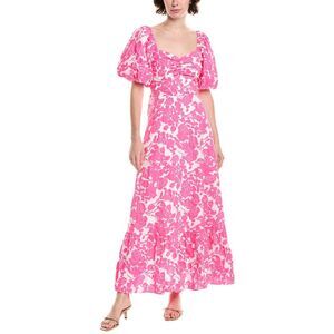 Endless Rose Womens Floral Print Maxi Dress, Pink